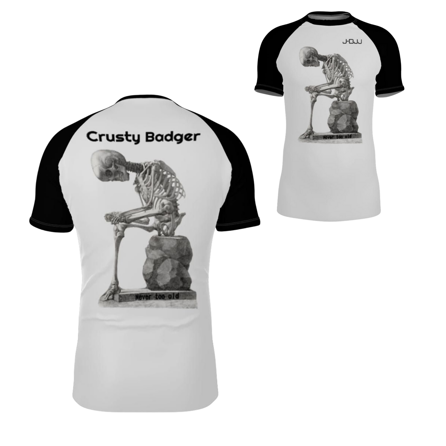 Masters Jiu Jitsu Never Too Old Short Sleeve Rash Guard