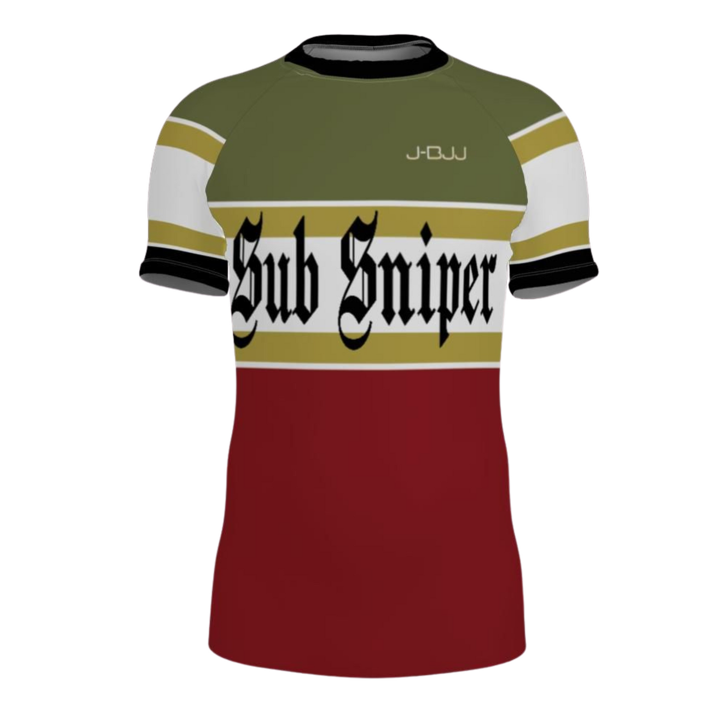 Sub Sniper rash guard front view white background