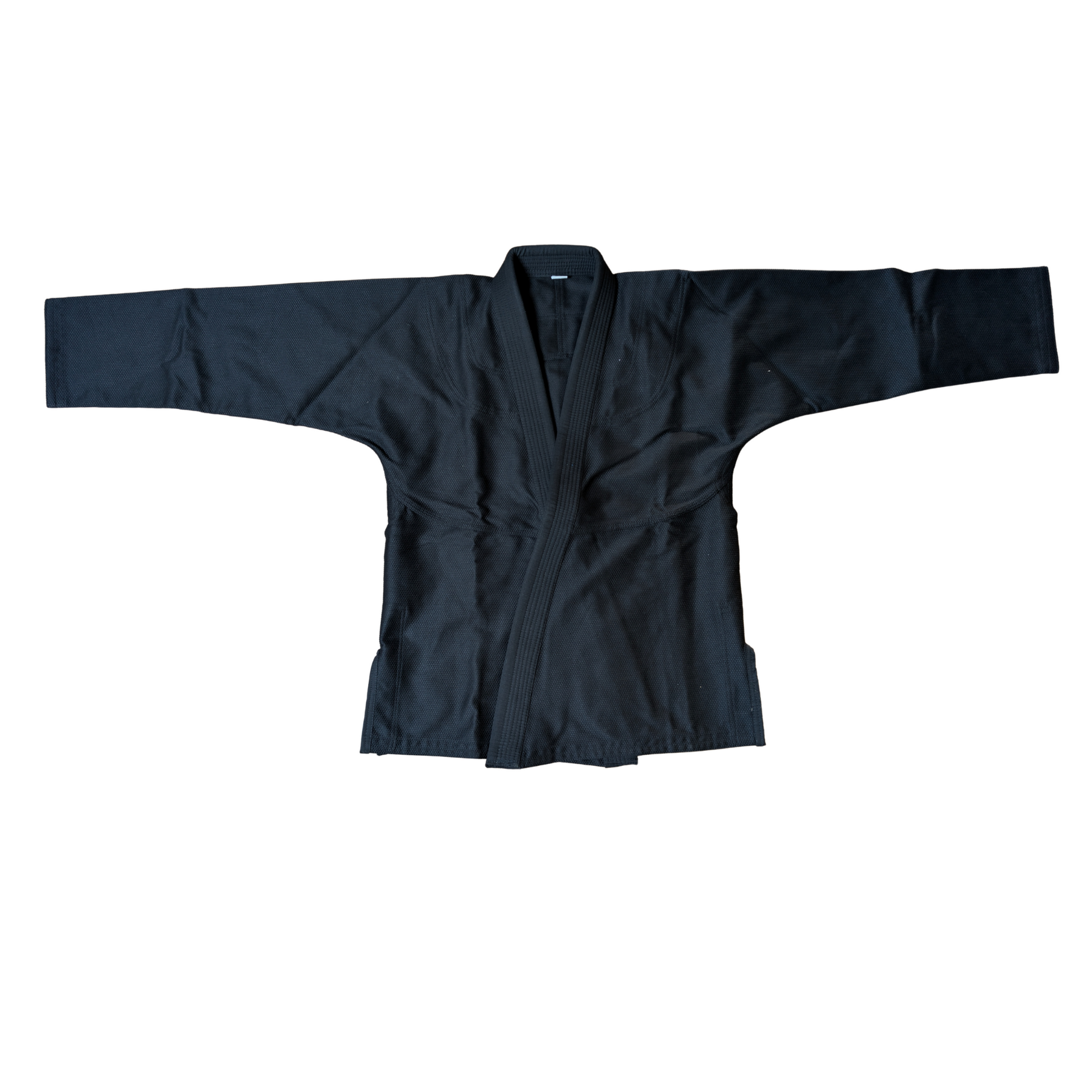 Black Jiu Jitsu gi jacket on a white background