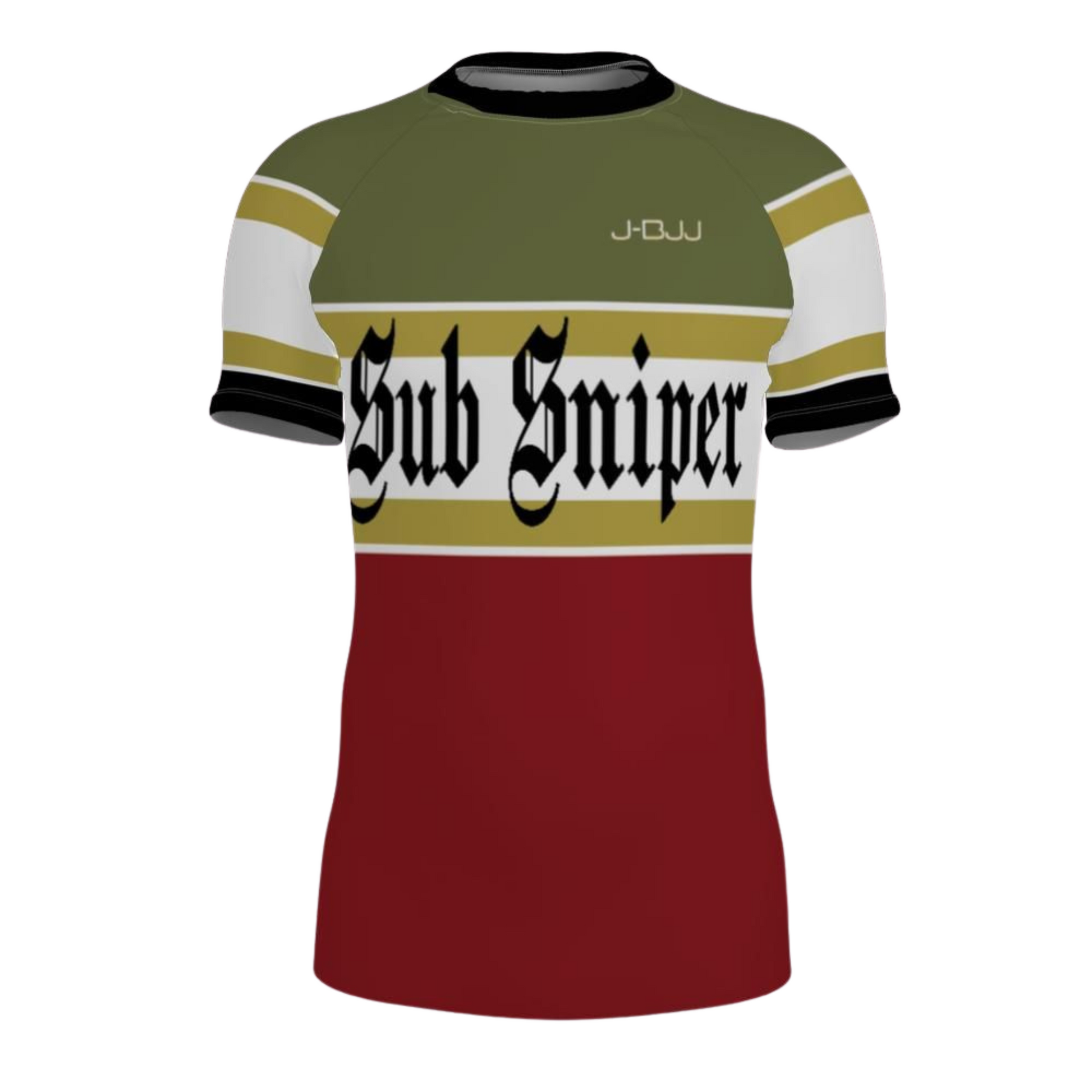 Sub Sniper rash guard front view white background
