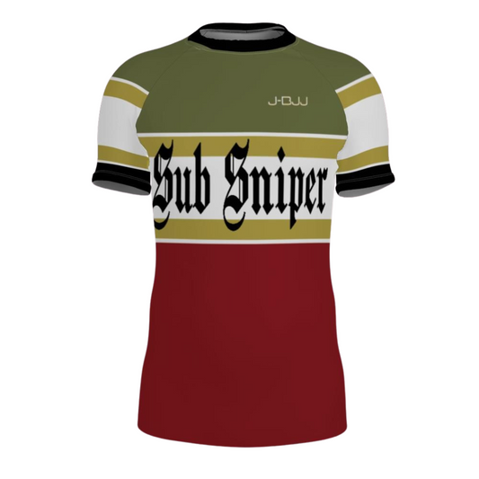 Sub Sniper rash guard front view white background