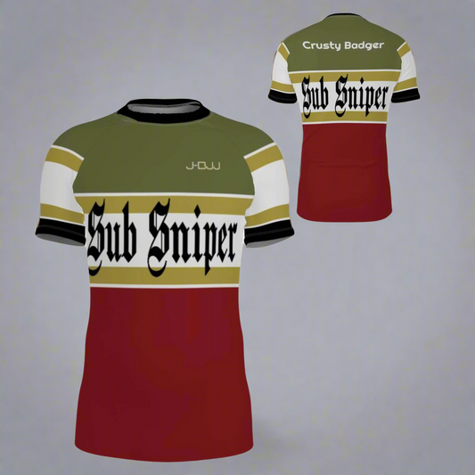 Sub sniper rash guards with white background